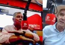 Senador Bagattoli chama atenção do deputado Mosquini durante entrevista: “Não adianta falar agora”