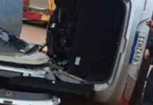 Mulher fica presa em ferragens após grave acidente