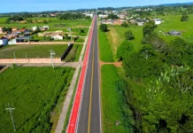 Ciclofaixa é implantada pelo governo de Rondônia no perímetro urbano da RO-470 em Nova União