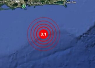 Novo tremor de magnitude 3.1 é registrado no litoral do Rio de Janeiro