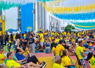 Rua do Hexa reúne famílias, amigos e torcedores em mais um jogo do Brasil