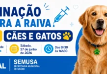 Cacoal realiza vacinação contra raiva para cães e gatos neste sábado
