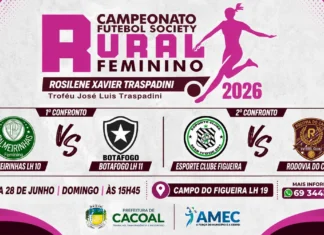Campeonato Rural Feminino movimenta comunidades de Cacoal neste domingo