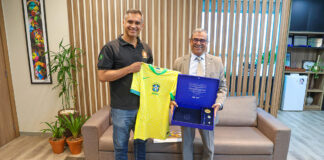 Com foco no fortalecimento de ações sociais contra o racismo e a violência de gênero no esporte, MPRO recebe presidente da FFER