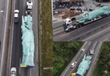 Estátua da Liberdade percorre mais de 3 mil quilômetros até Ariquemes para inauguração da Havan