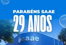 Parabéns ao Serviço Autônomo de Águas e Esgotos de Vilhena (SAAE) pelos seus 29 anos de história, dedicação e compromisso com a população vilhenense.