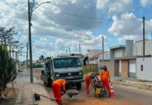 Saae executa recuperação asfáltica em vias após manutenção das redes
