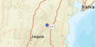 Tremor de magnitude 2,04 é registrado no interior da Bahia