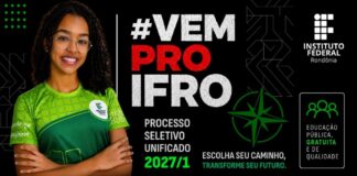 Ifro abre processo seletivo com mais de 3,8 mil vagas gratuitas para cursos técnicos e ensino superior