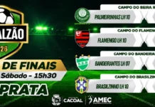 Oito equipes entram em campo a partir das 15h30 em busca de quatro vagas na próxima fase da competição