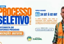 Prefeitura de Cacoal abre teste seletivo para contratação de motoristas de viaturas pesadas