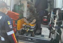 Motociclista fica gravemente ferido após carro entrar em posto e provocar acidente em Porto Velho