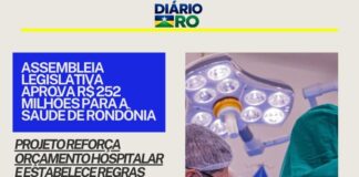 Assembleia Legislativa aprova R$ 252 milhões para a Saúde de Rondônia