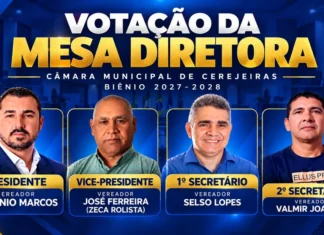 Câmara Municipal de Cerejeiras define mesa diretora para o biênio 2027–2028